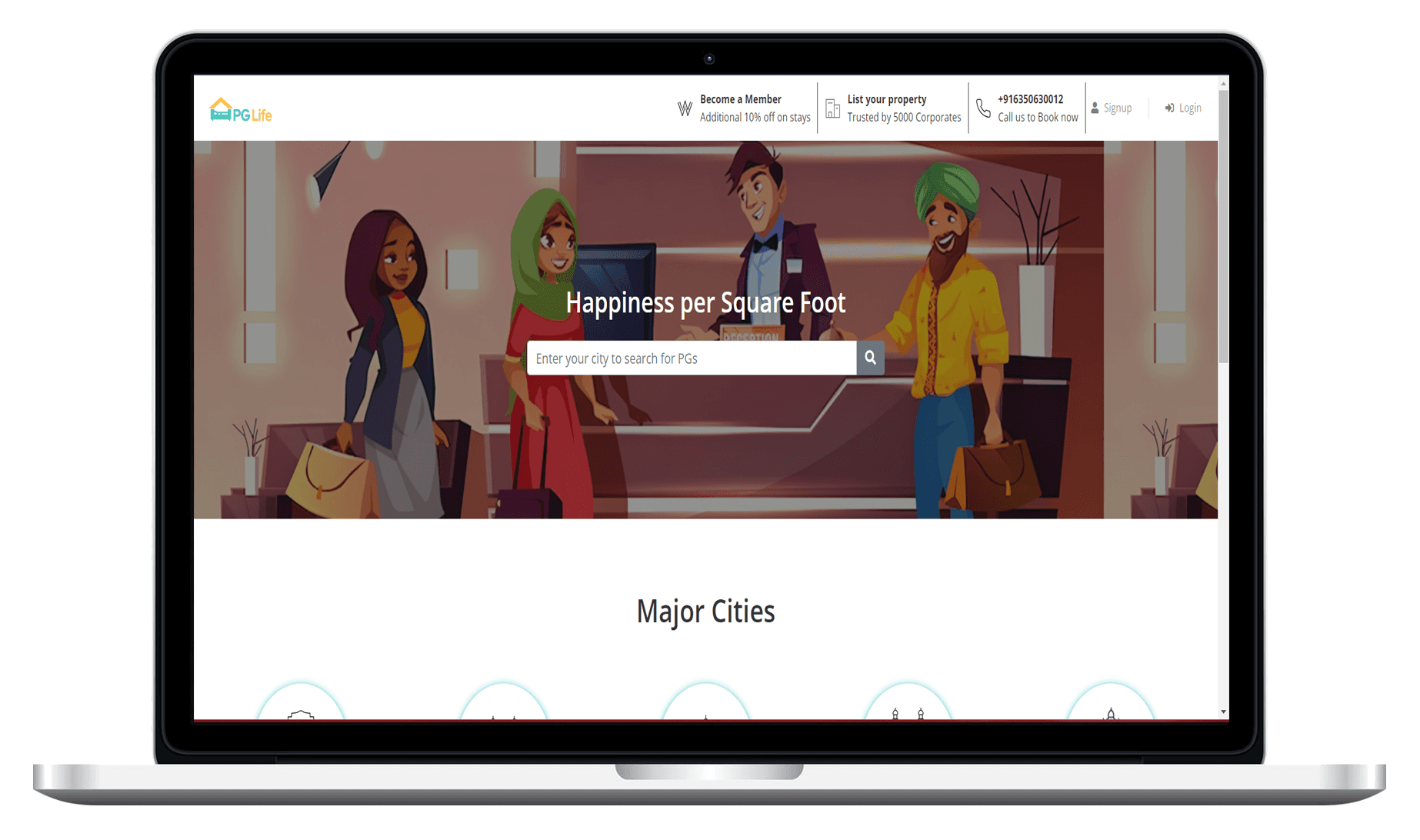 PG Life website preview